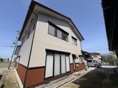 魚津市で木部塗装 水性半造膜塗料を使用しました